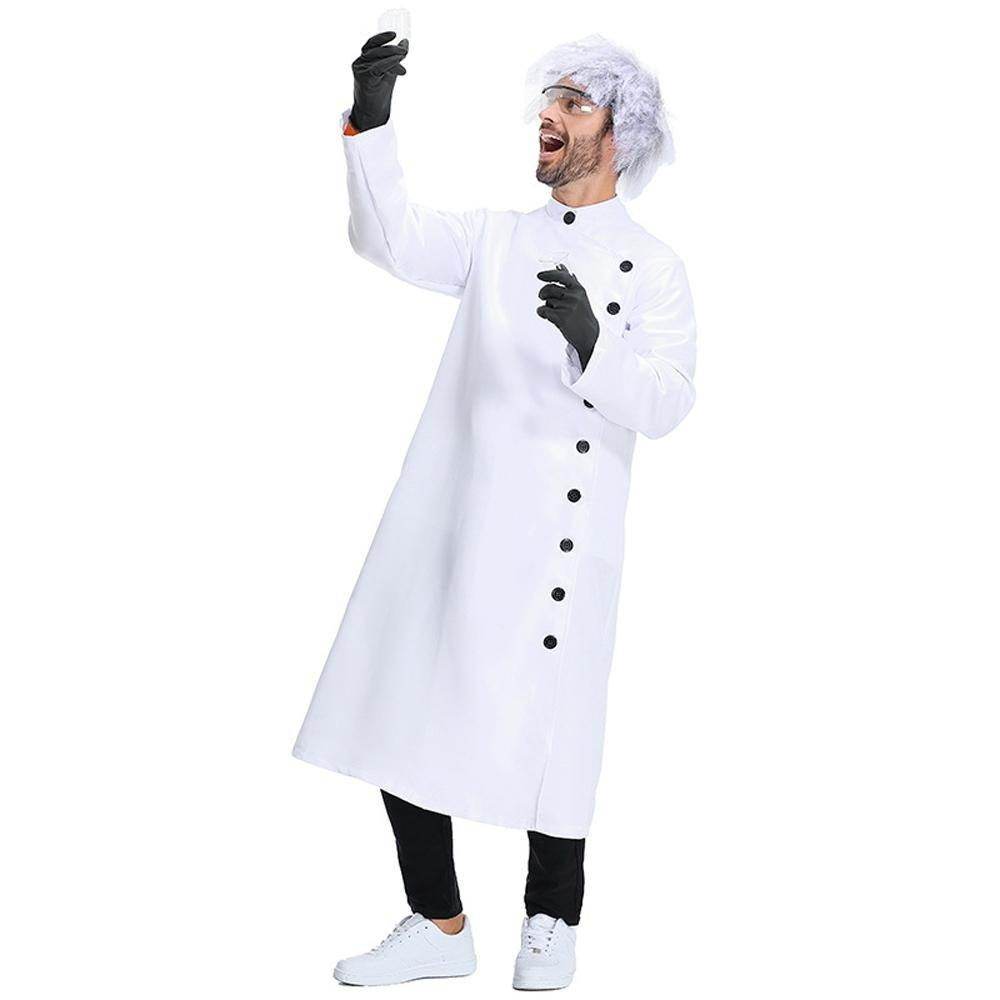 Frankenstein Mad scientist Professional Lab Coat Halloween Party Cosplay Set - zzcosplay