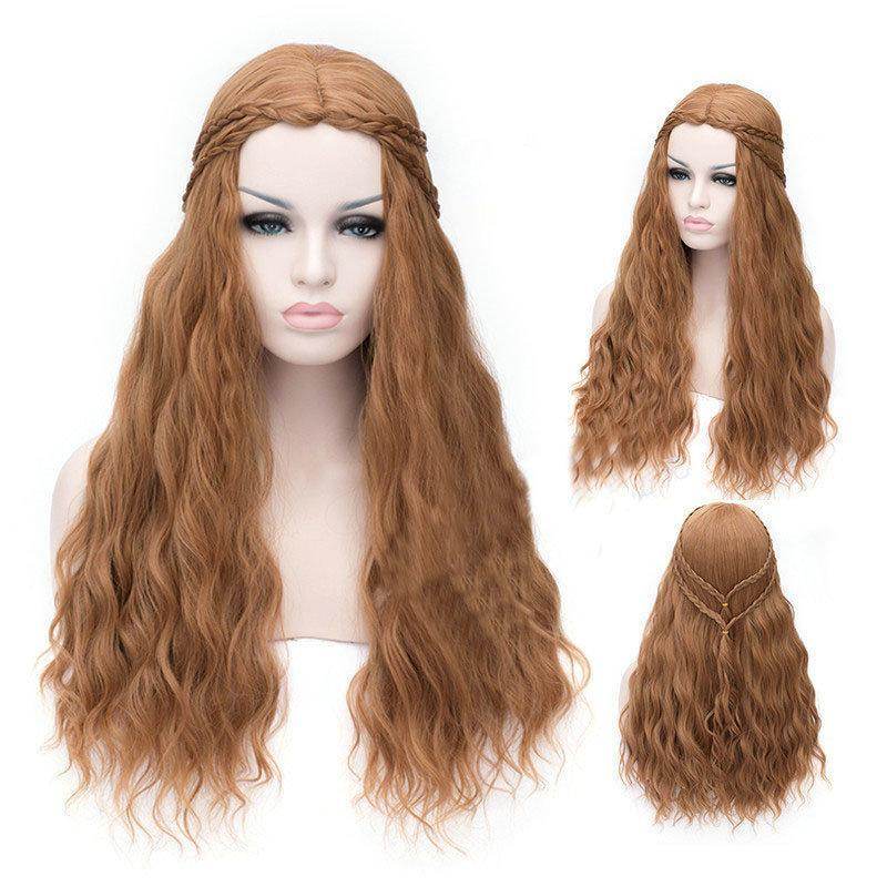 Game of Thrones Cersei Lannister Gold Long Curly Hair Cosplay Wig - zzcosplay