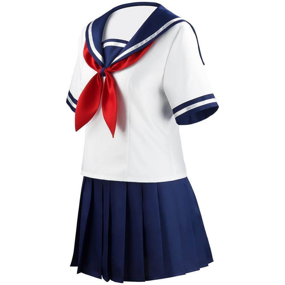 Game Yandere Simulator Cosplay Costume Uniform JK School Uniform Outfit Sailor Suit T-shirt Skirt for Women - zzcosplay