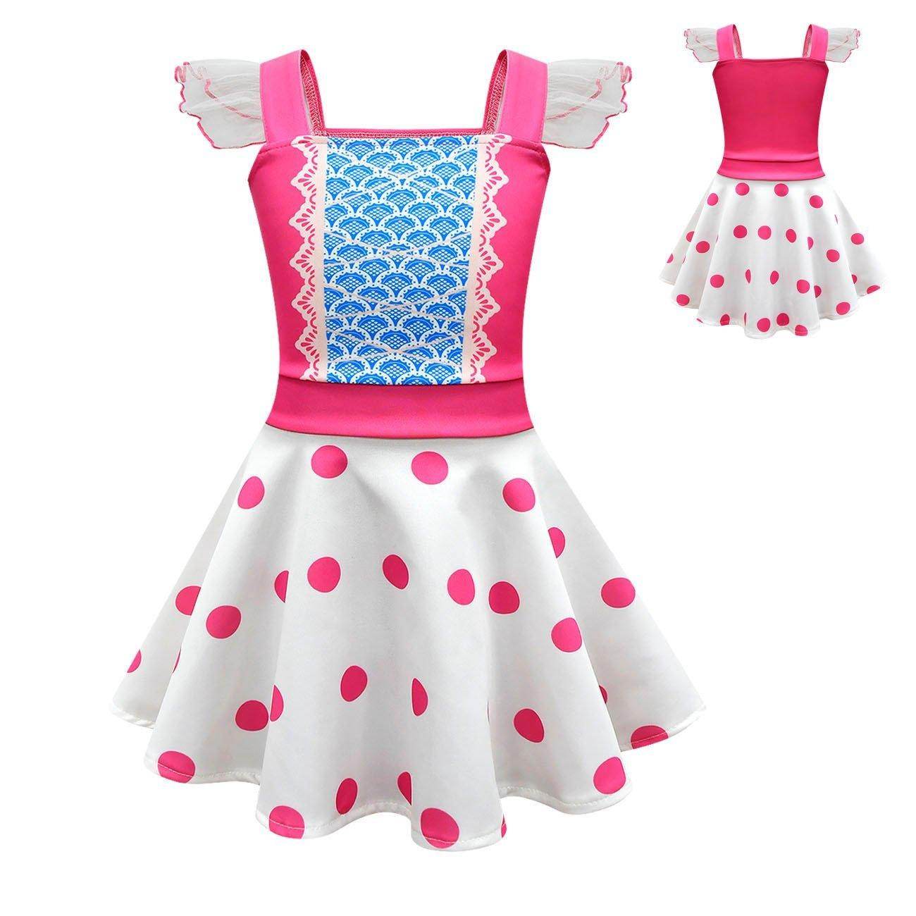 Girls Little Bo Peep Toy Story Kids Girls Dress Outfits Summer Cosplay Costume - zzcosplay
