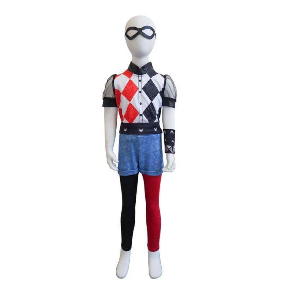Harley Quinn Costume Halloween Cosplay Performance Outfits Carnival Suit Kids - zzcosplay