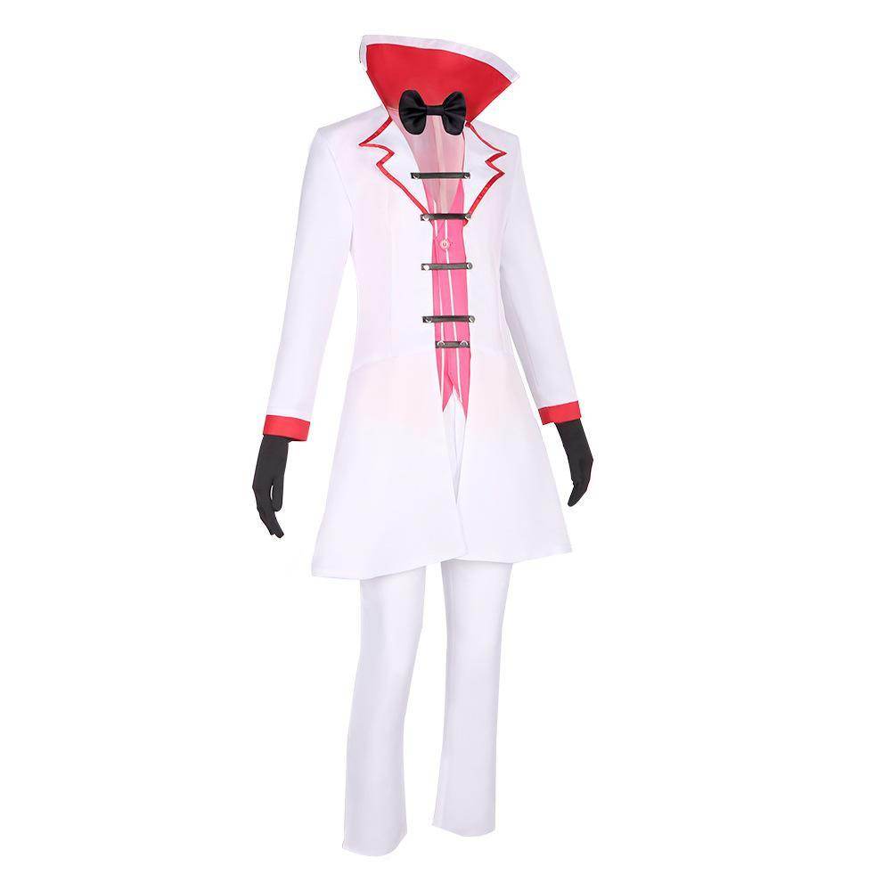 Hazbin Hotel Lucifer Morningstar White Suit Adult Cosplay Costume Carnival - zzcosplay