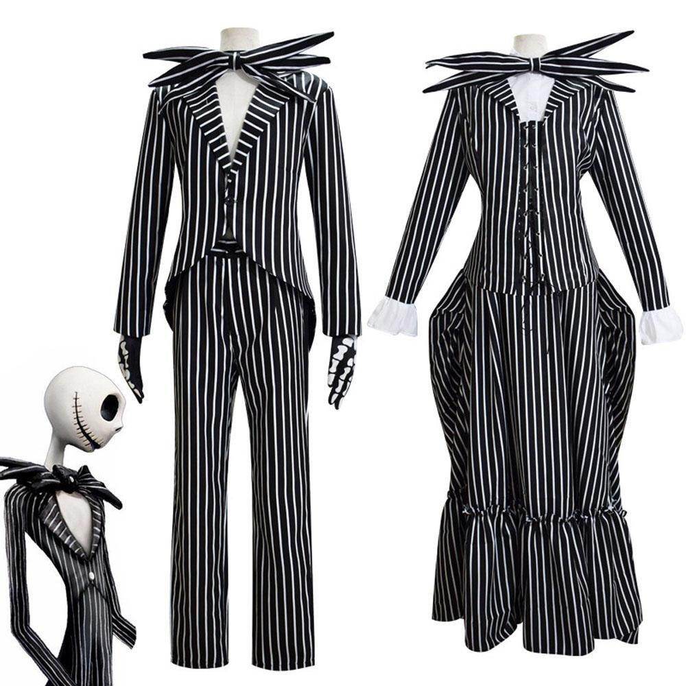 Jack Skellington Couples Costume Nightmare Before Christmas For Women Men - zzcosplay