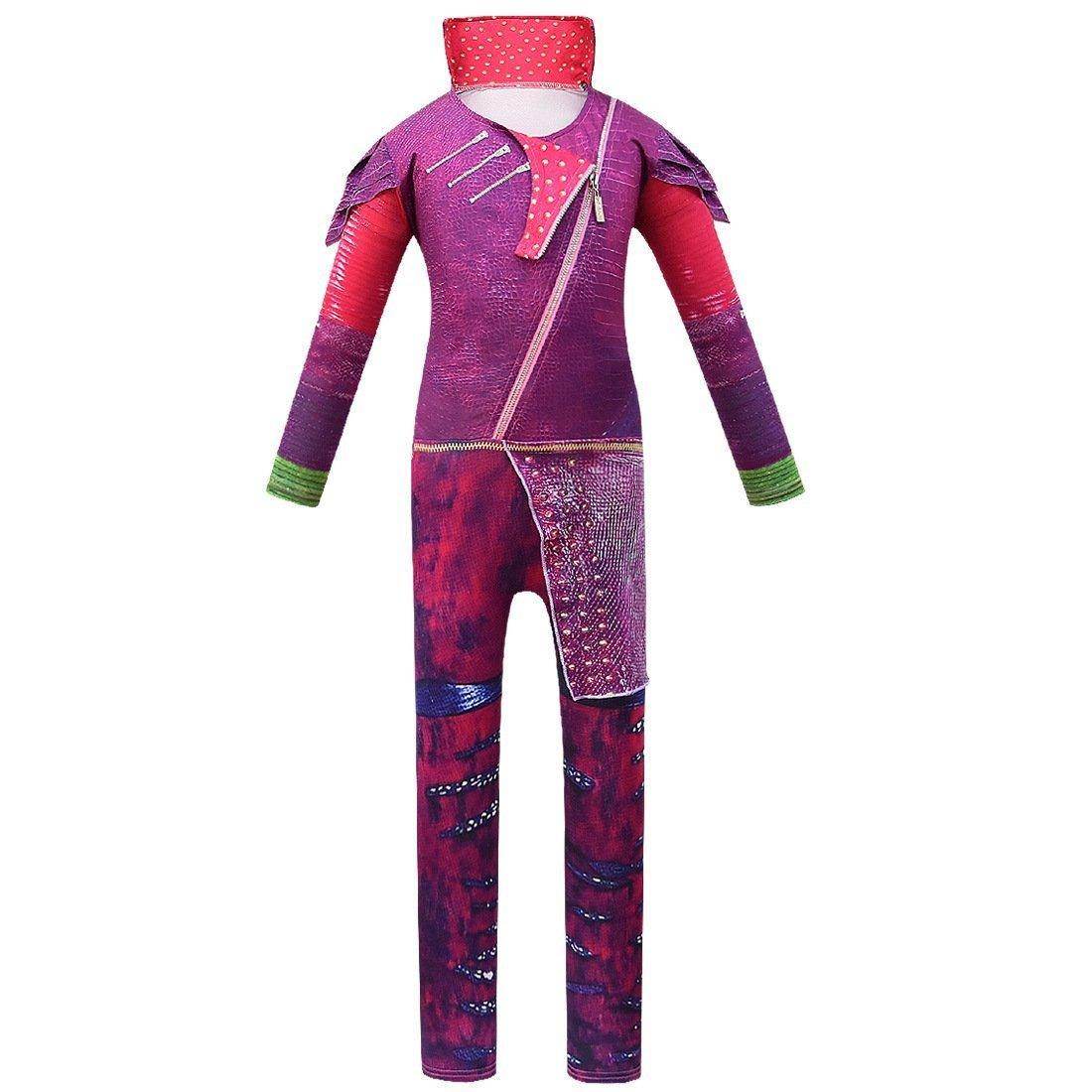 Kids Descendants Mal Cosplay Zentai Suit Costume Children Jumpsuit Bodysuit Outfits - zzcosplay