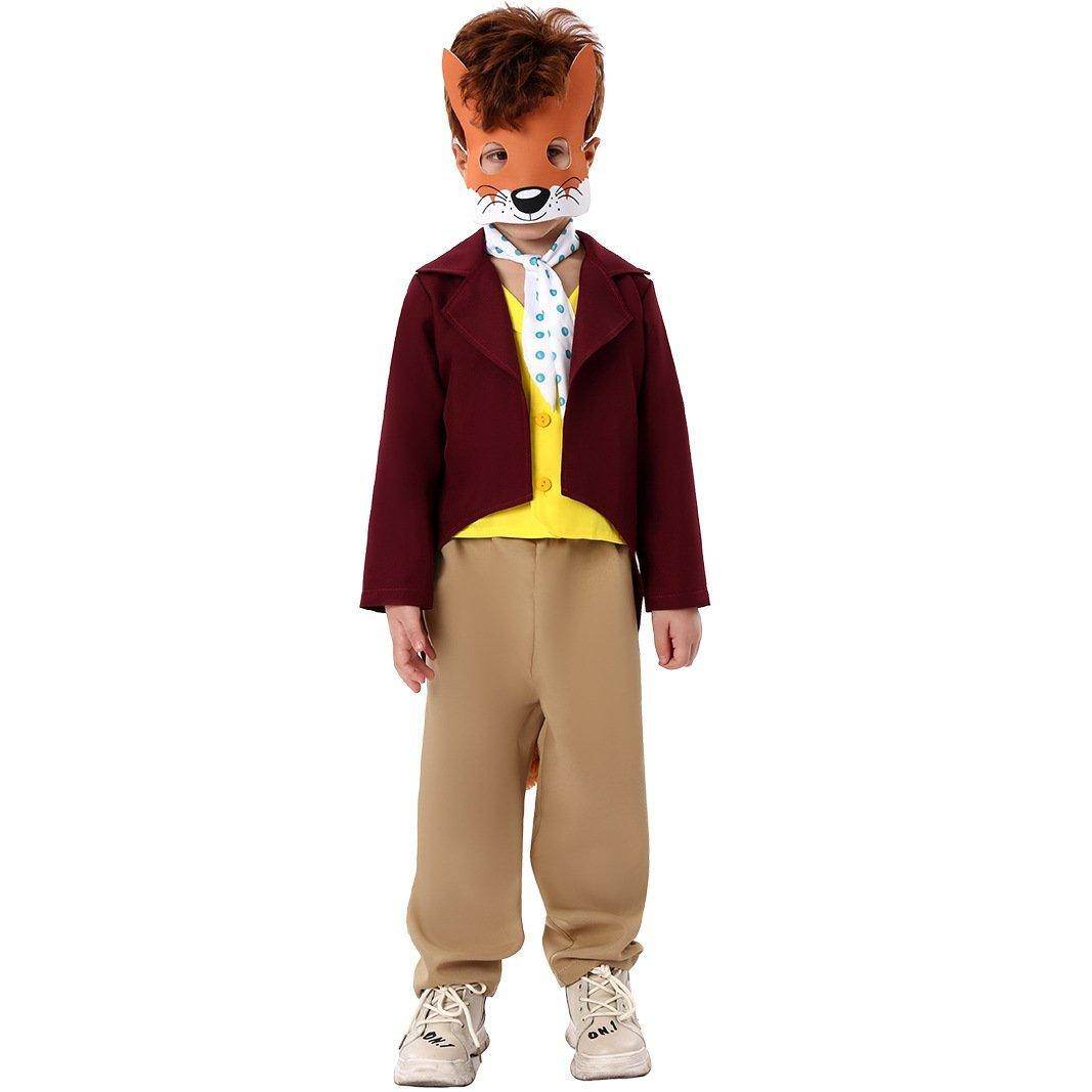 Kids Fantastic Mr. Fox Animal Halloween Cosplay Party Costumes - zzcosplay