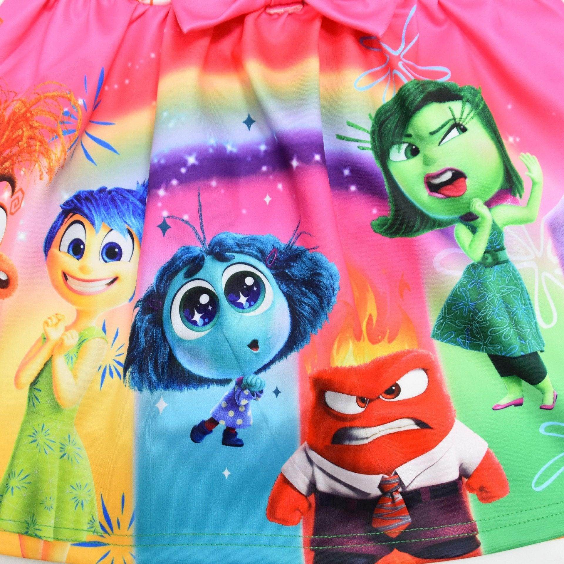 Kids' Inside Out 2 Dress All characters Girls' Movie Costume for Parties and Play - zzcosplay