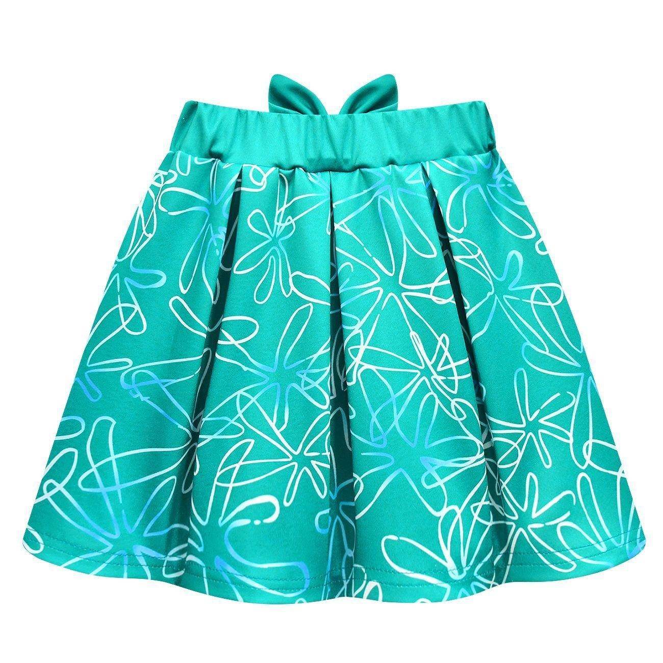 Kids' Inside Out Disgust Cosplay Costume Set Short Sleeve Pleated Dress with Bag - zzcosplay