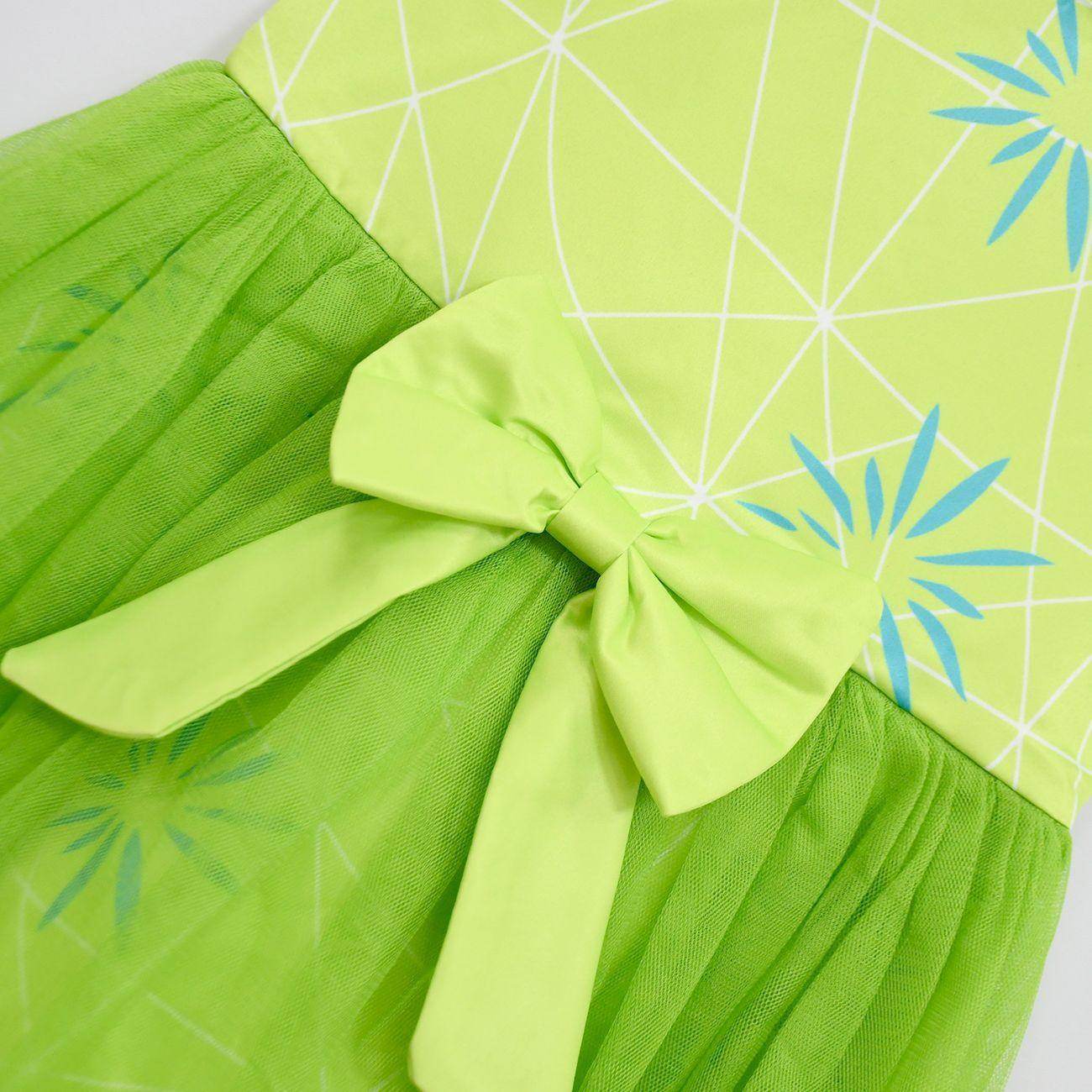 Kids' Inside Out Joy Tutu Dress Costume Cosplay Princess Gown with Bag and Mask - zzcosplay