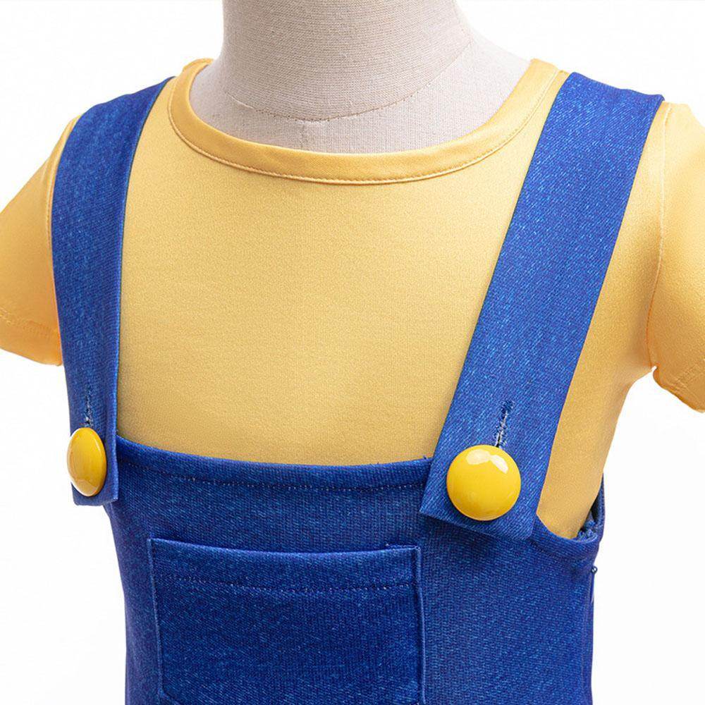 Kids Minions Cosplay Costume Boys' Suspender Outfit for Halloween Parties - zzcosplay