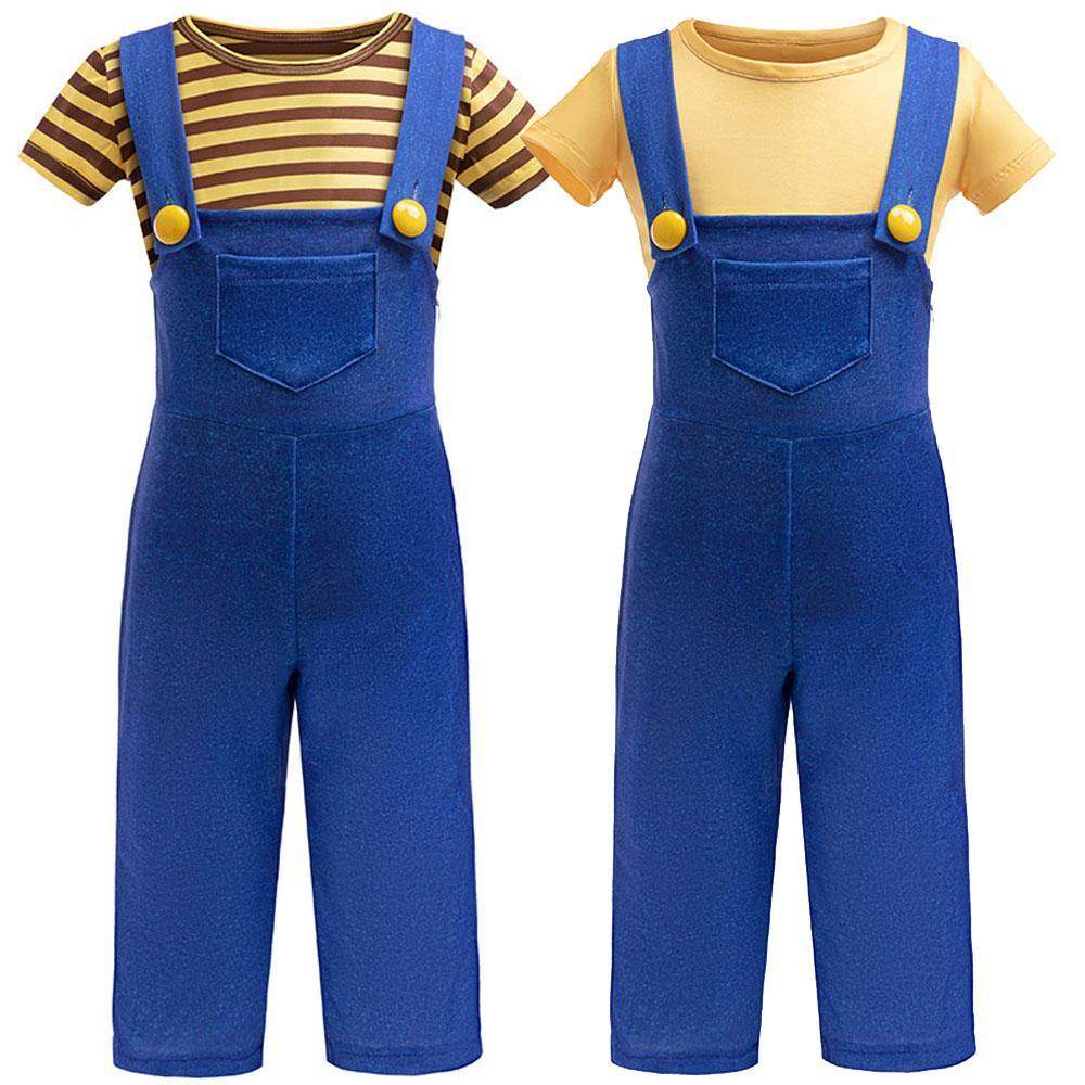 Kids Minions Cosplay Costume Boys' Suspender Outfit for Halloween Parties - zzcosplay
