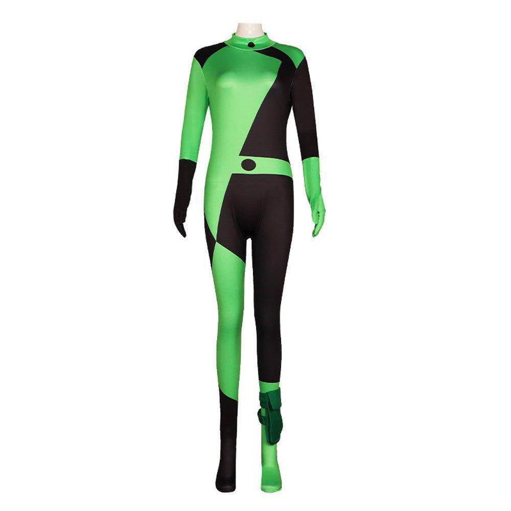 Kim Possible Shego Costume Bodysuit Jumpsuit Party Halloween - zzcosplay