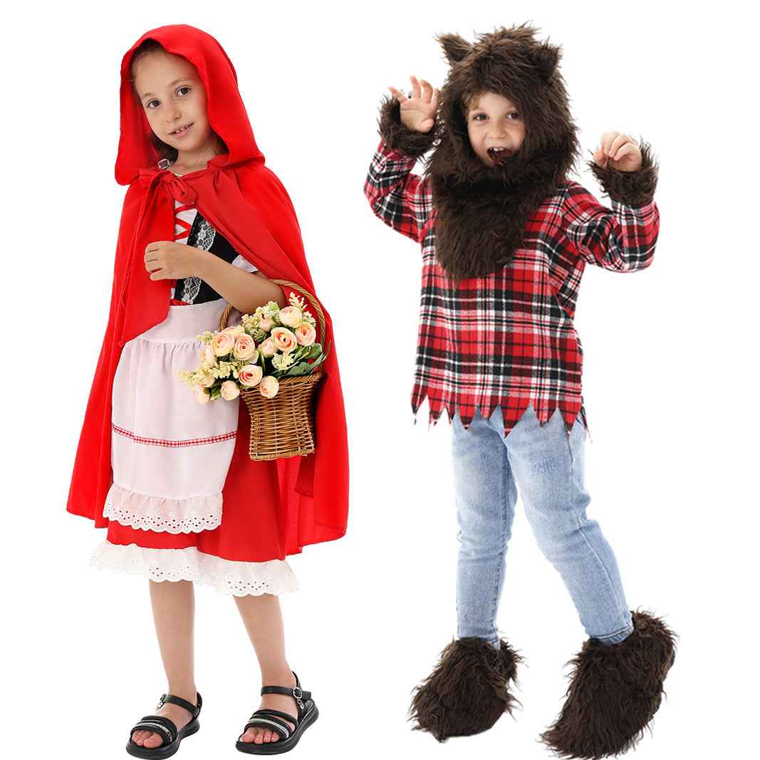 zzcosplay Little Red Riding Hood and Big Bad Wolf Costumes for Kids