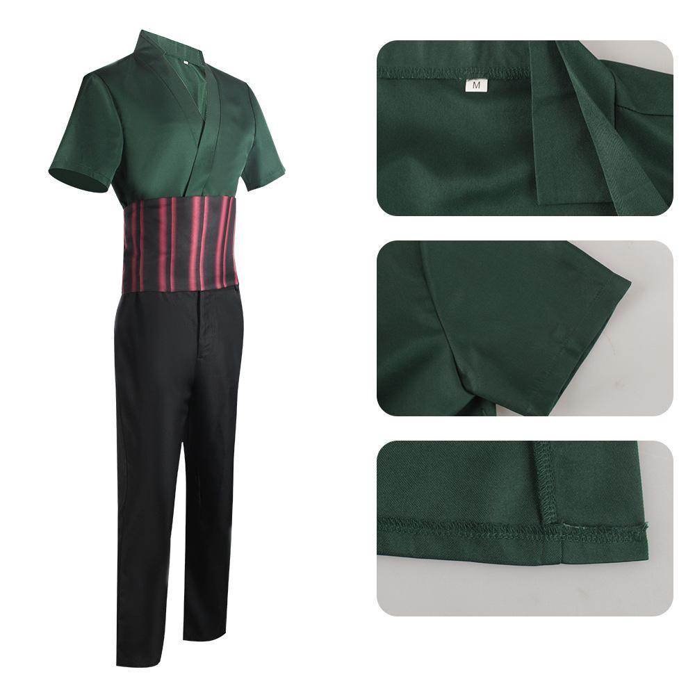 live Movie One Piece Roronoa Zoro Cosplay Costume Whole Set - zzcosplay