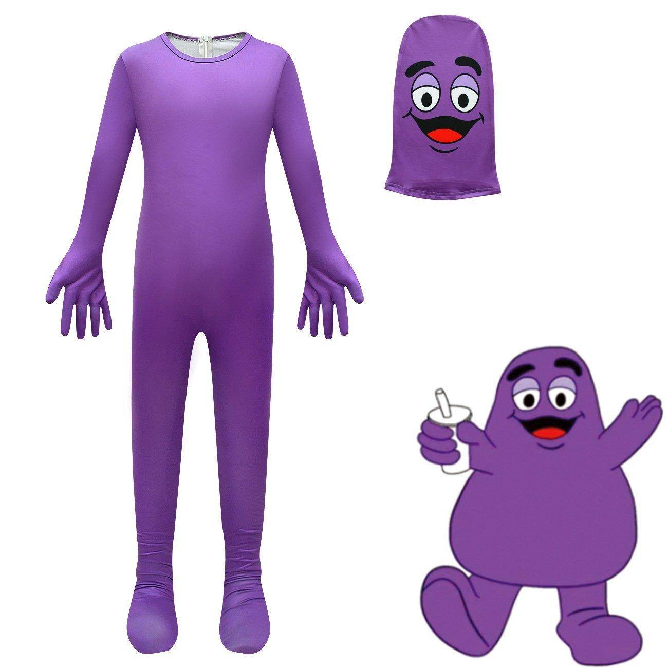 McDonald's Grimace Shake Costume Kids Boys Girls Cosplay Game Halloween - zzcosplay
