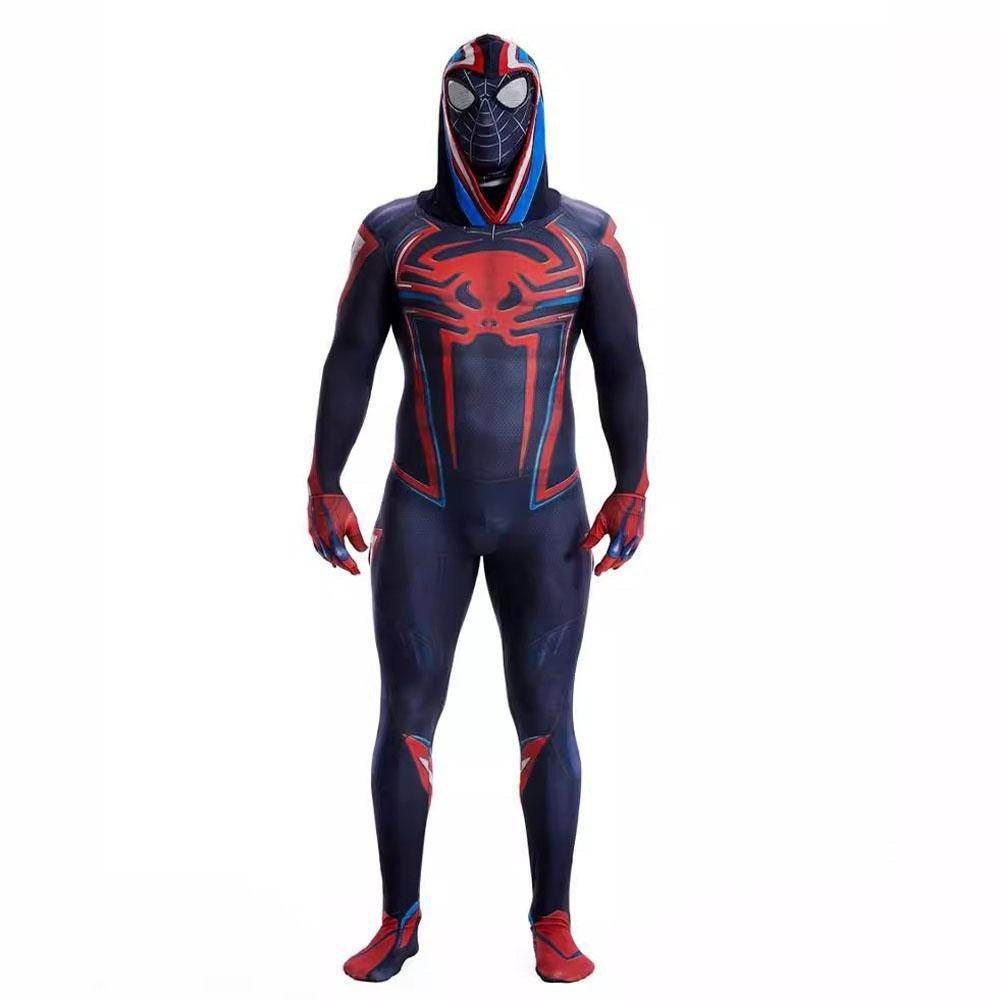 Miles Morales Spider Man 2099 Costume Ultimate Cosplay PS5 Jumpsuit for Kids and Adults - zzcosplay