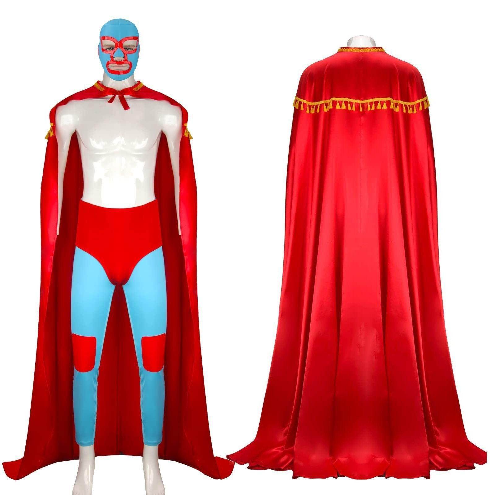 Nacho Libre Costume for Adults with Cape Headgear - zzcosplay