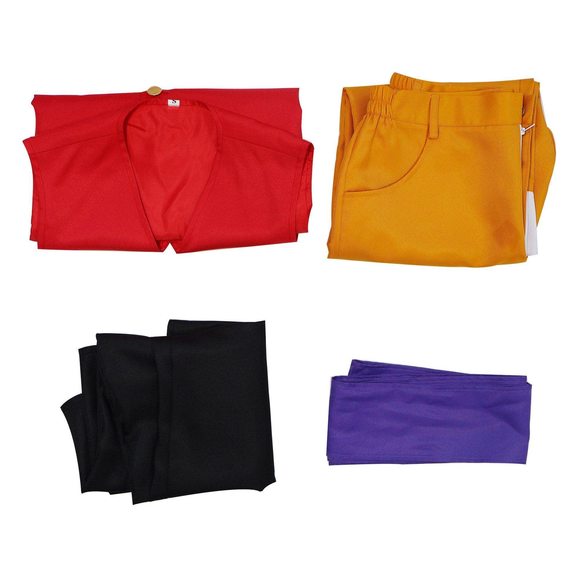 one picece luffy costume Anime Cosplay with straw hat Whole Set - zzcosplay