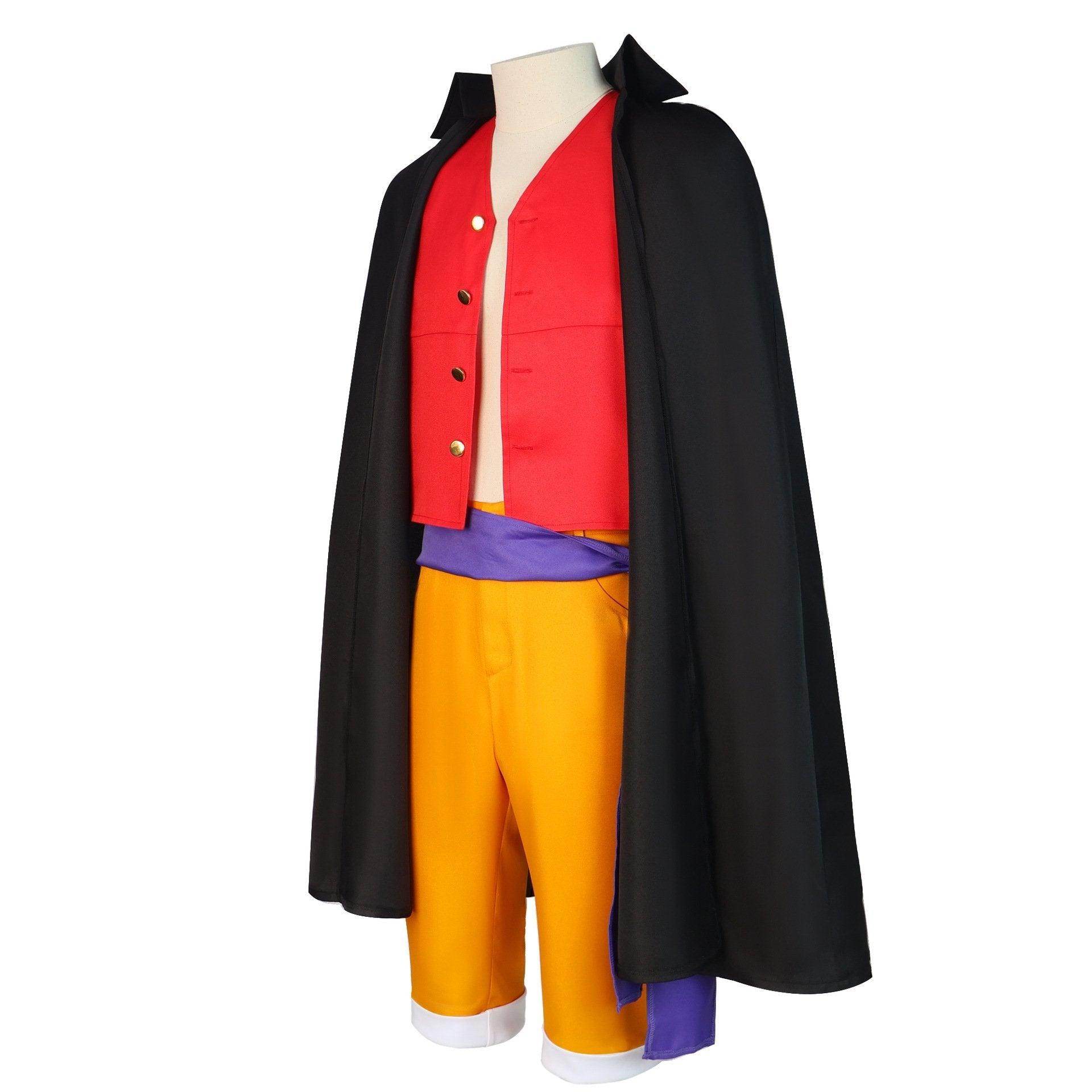 one picece luffy costume Anime Cosplay with straw hat Whole Set - zzcosplay