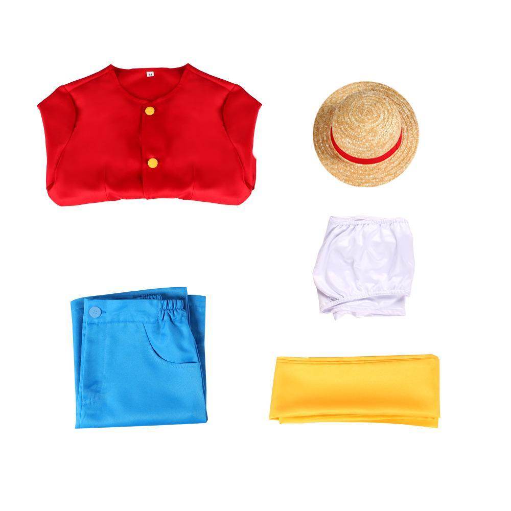 One Piece Wano Country Anime Monkey D. Luffy Costume Party Carnival Cosplay Full Set - zzcosplay