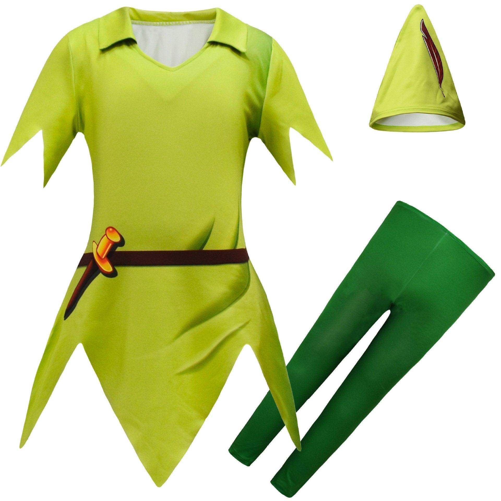 Peter Pan Shorts Suit Halloween Outfits Cosplay Costume For Kids - zzcosplay
