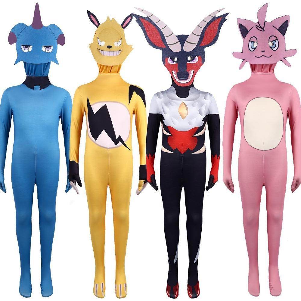 Plawworld Game Grizzbolt Depresso Cattiva Incineram Costume Cosplay Jumpsuit - zzcosplay