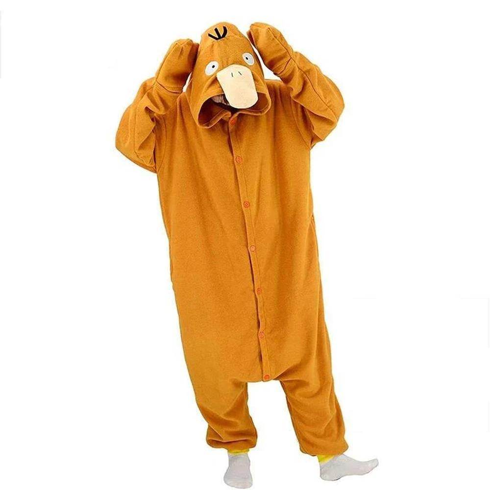 Psyduck Pokemon Kigurumi Onesies Pajamas Pyjamas Costume For Adult - zzcosplay