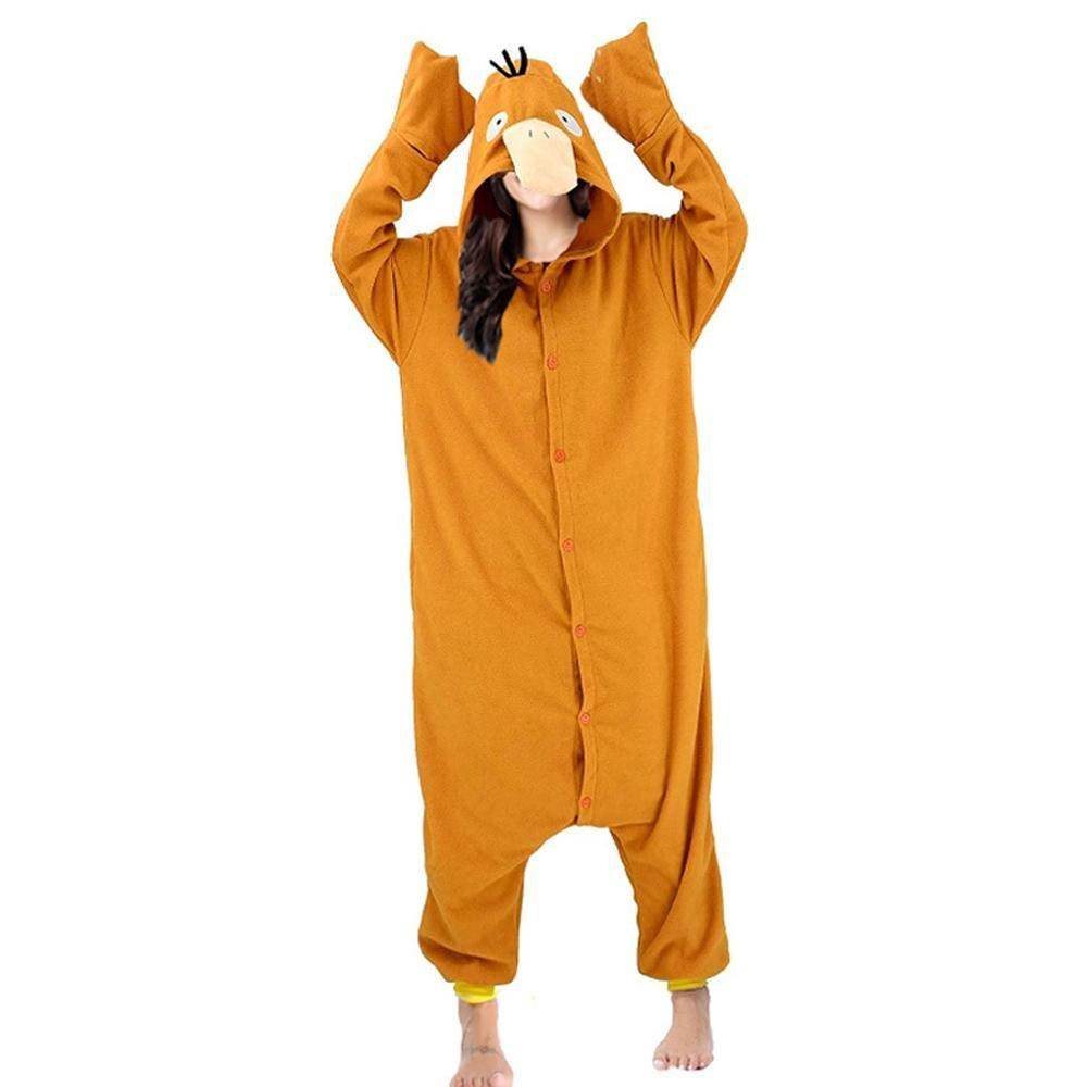 Psyduck Pokemon Kigurumi Onesies Pajamas Pyjamas Costume For Adult - zzcosplay