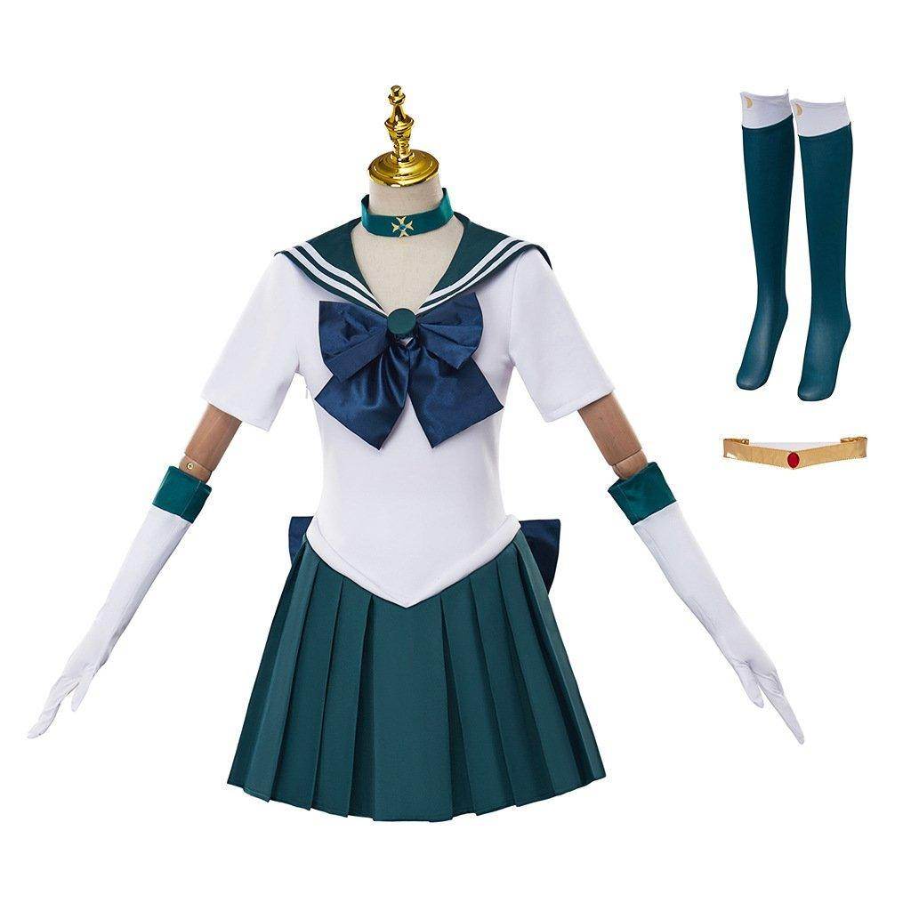 Sailor Moon Sailor Neptune Kaiou Michiru Costume Uniform Cosplay Dress Outfits Halloween Suit - zzcosplay