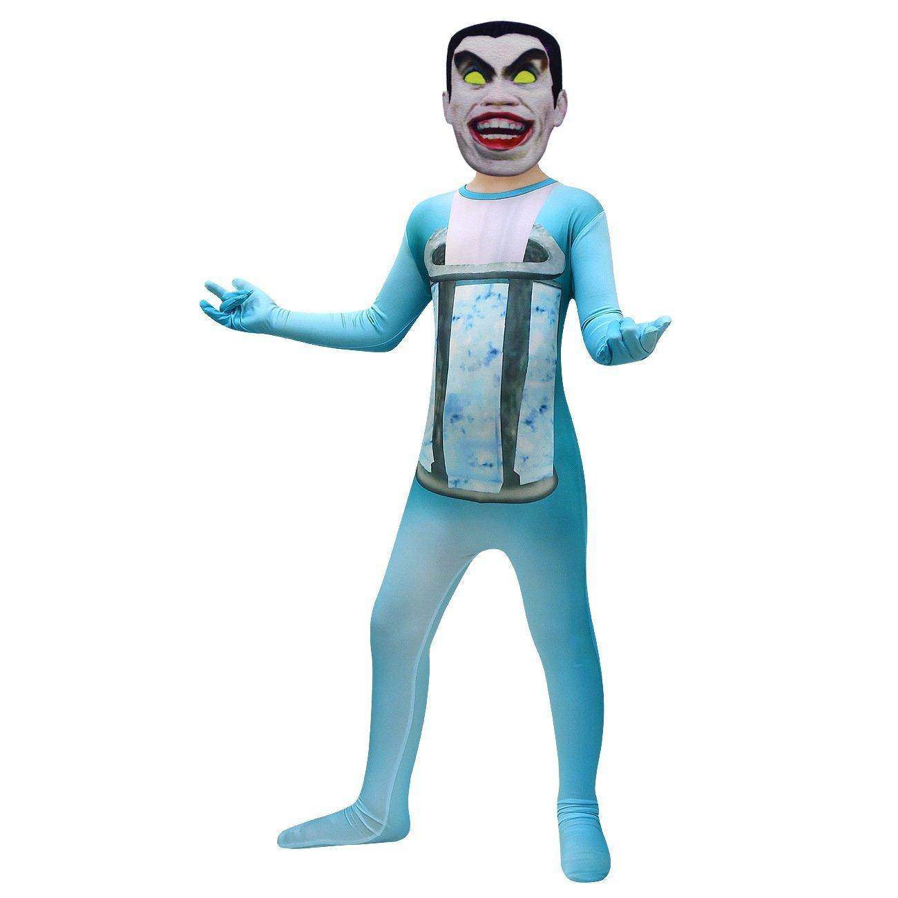 Skibidi Toilet Blue Jumpsuit Titan Tv man Cosplay Costume For Kids - zzcosplay