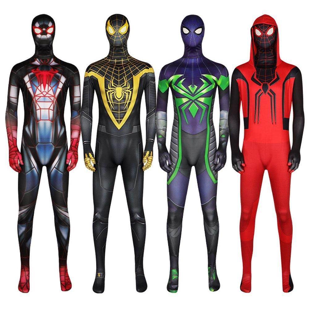 Spider-Man 2099 PS5 Comics Miles Morales Jumpsuit Halloween Cosplay Costume Bodysuit - zzcosplay