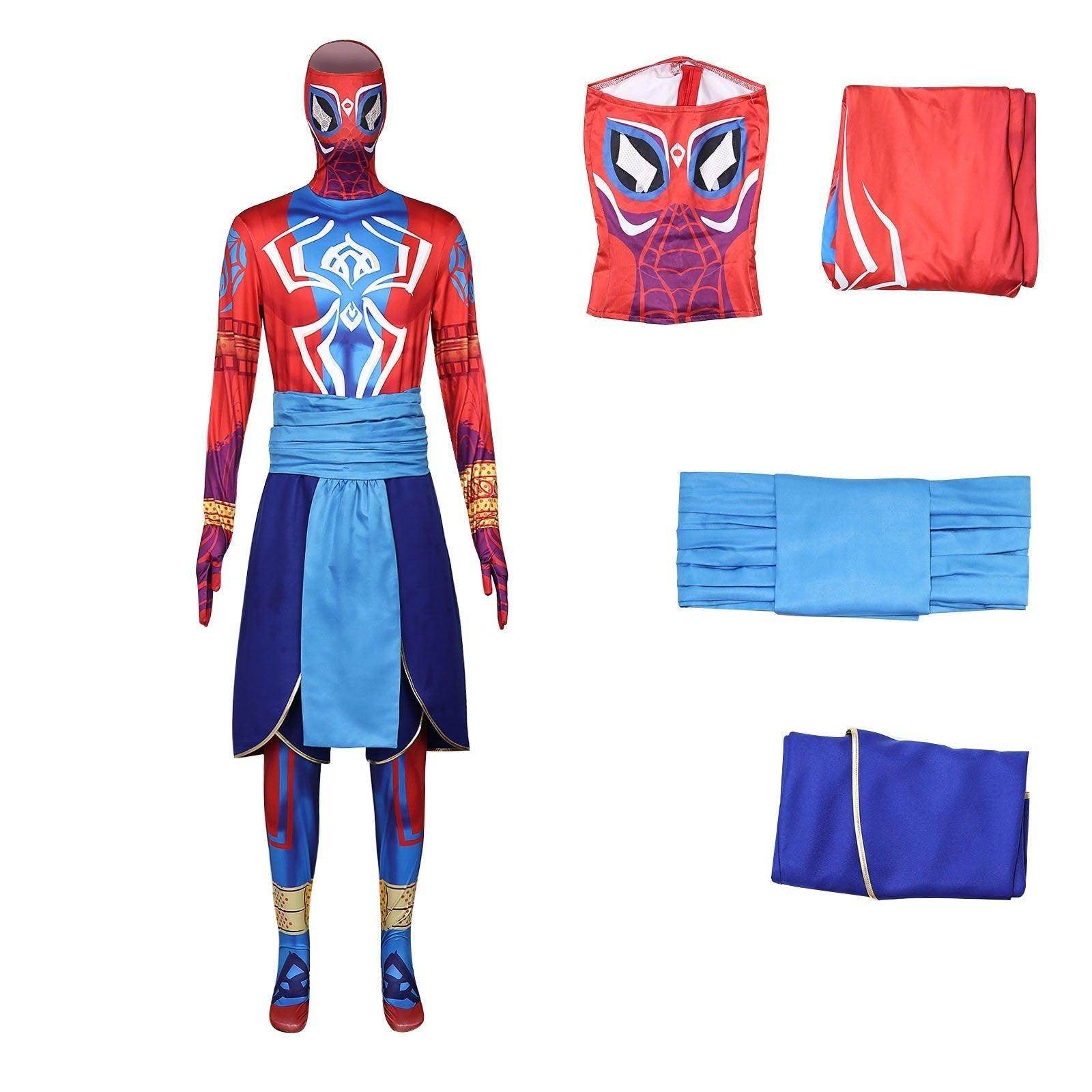 Spider-Man India Pavitr Prabhakar Bodysuit Costume Cosplay Spider-Man: Across The Spider-Verse Suit - zzcosplay