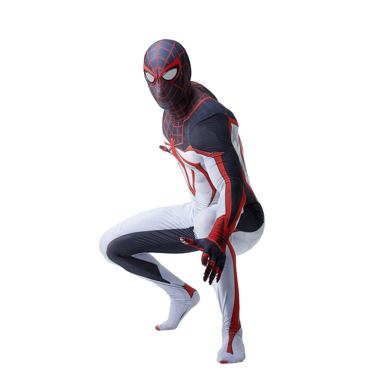 Spider-Man PS5 Game Miles Morales Tight Jumpsuit Costume for Adults and Kids - zzcosplay