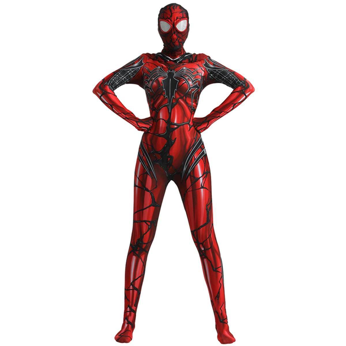 Spider-Man Venom Spider-Gwen Stacy Jumpsuit Lady Carnage Hooded Cosplay Costume Halloween - zzcosplay