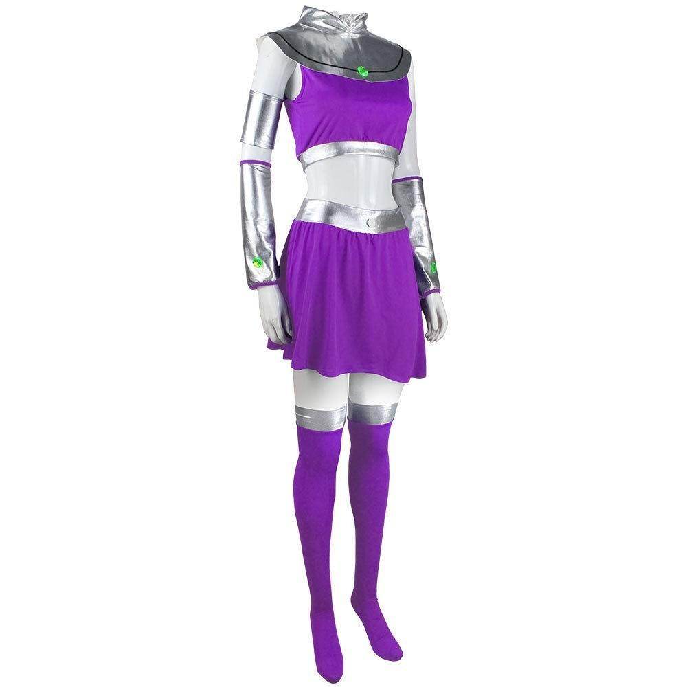 Starfire Costume Teen Titans Cosplay Halloween - zzcosplay