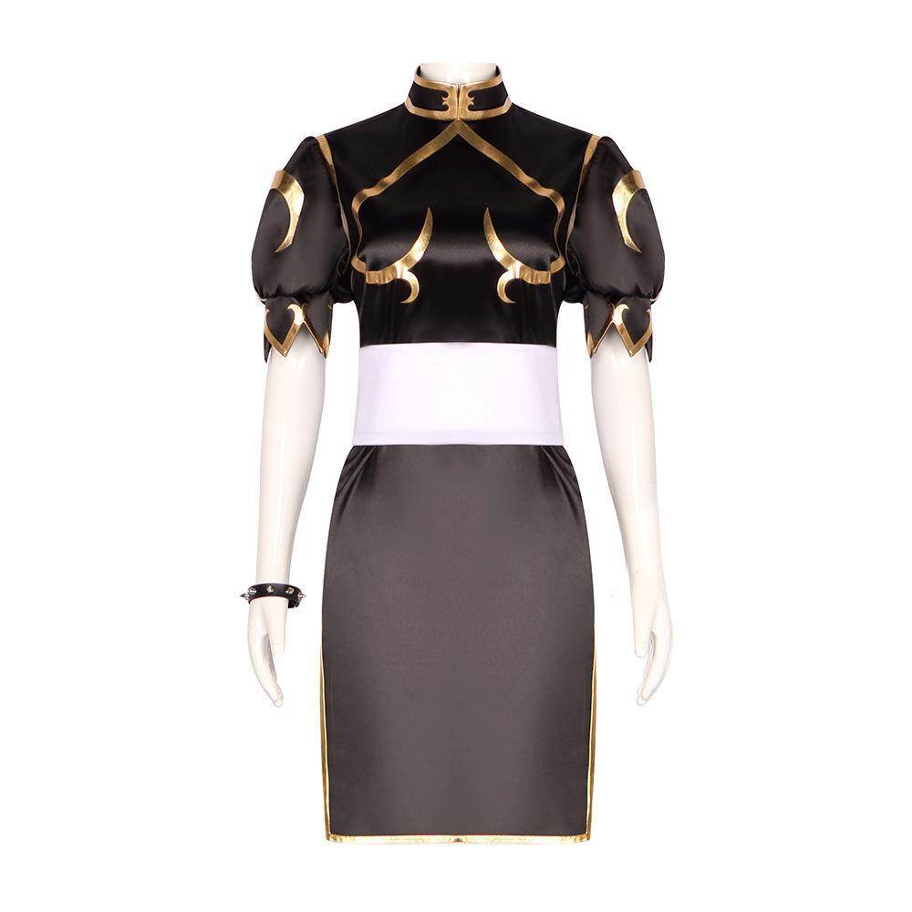 Street Fighter Chun Li Cheongsam Cosplay Costume Outfits Halloween Carnival Suit - zzcosplay