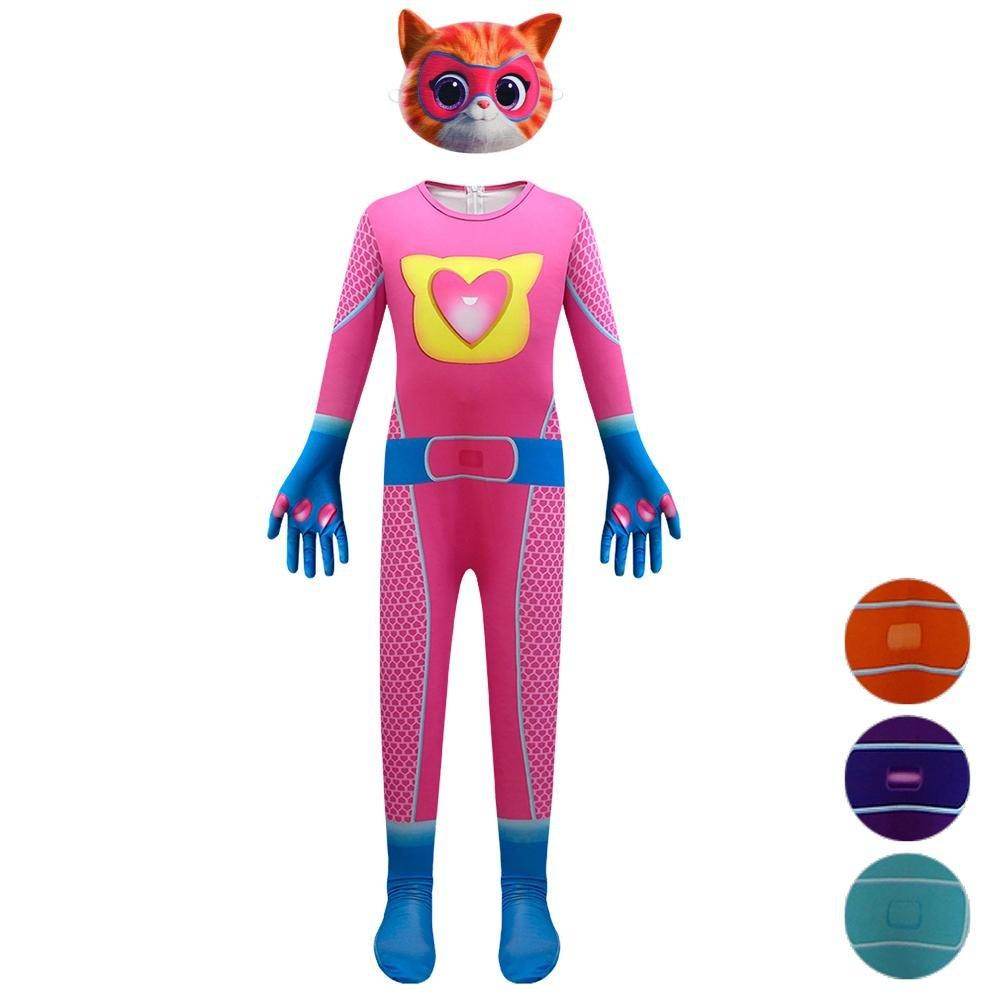 Super Cute Kitties Jumpsuits Cosplay costume With Mask For Kids - zzcosplay