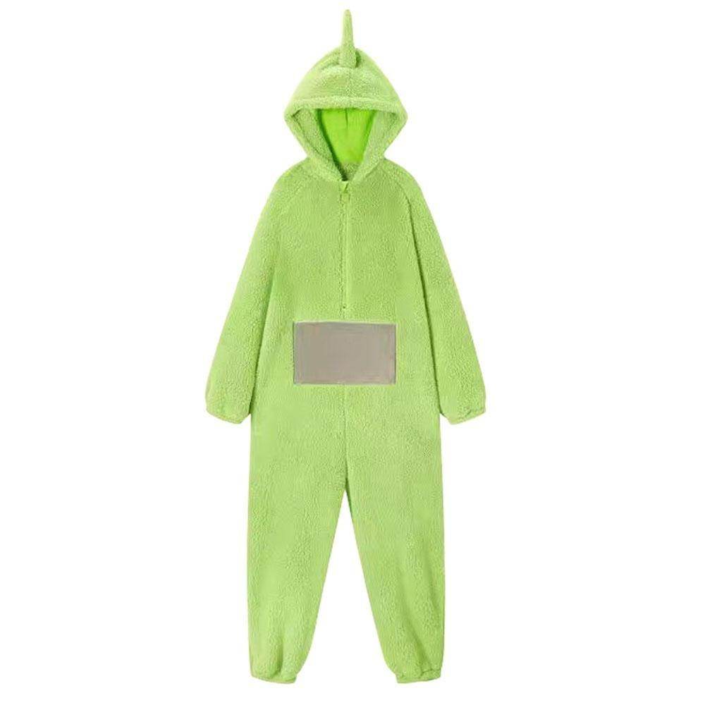 Teletubbies Tinky Winky Dipsy Po Laa-Laa Coral Fleece Onesies Pajamas for Adults Kids - zzcosplay