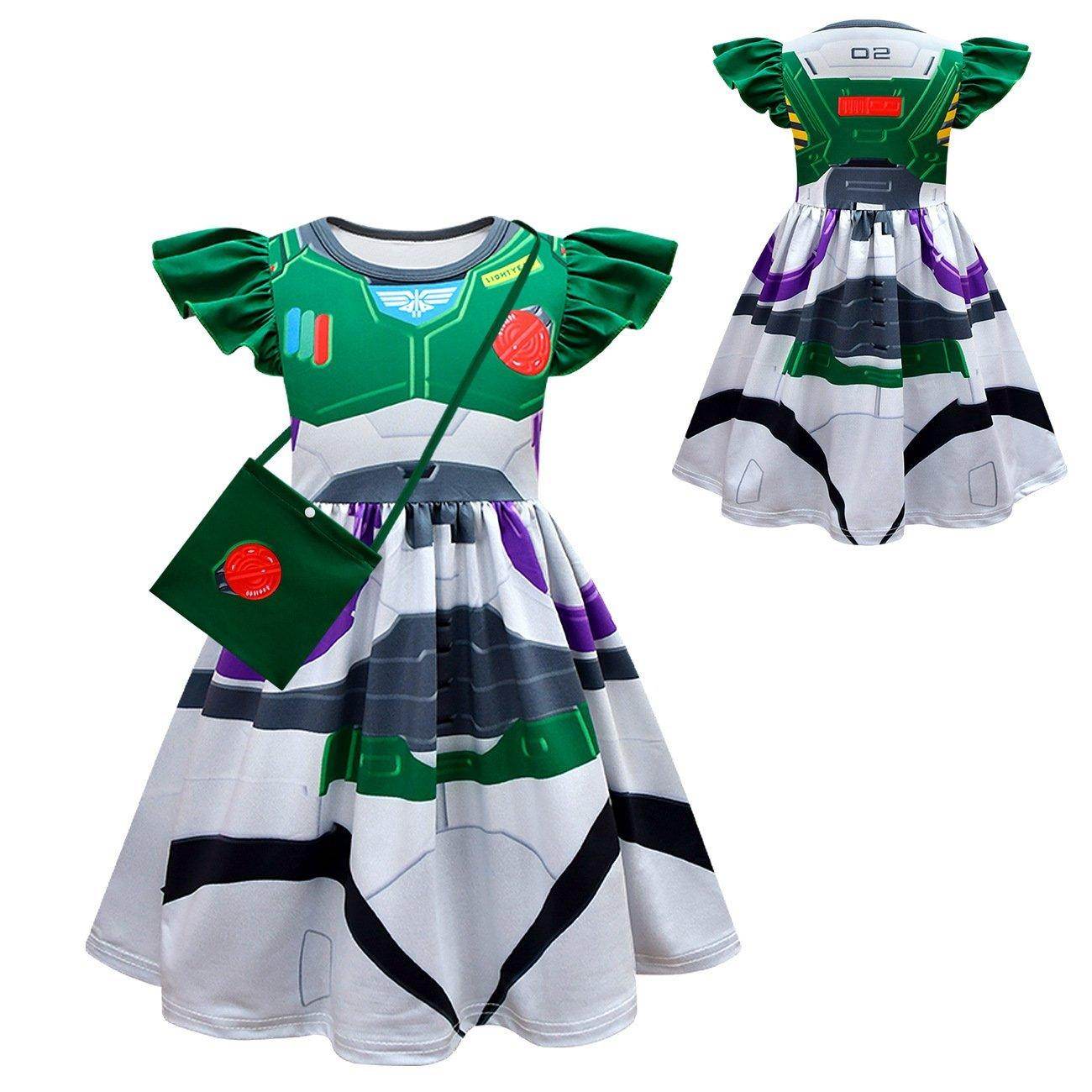 Toy Story 4 Miss Buzz Lightyear Costume Dress For Kids Girls - zzcosplay