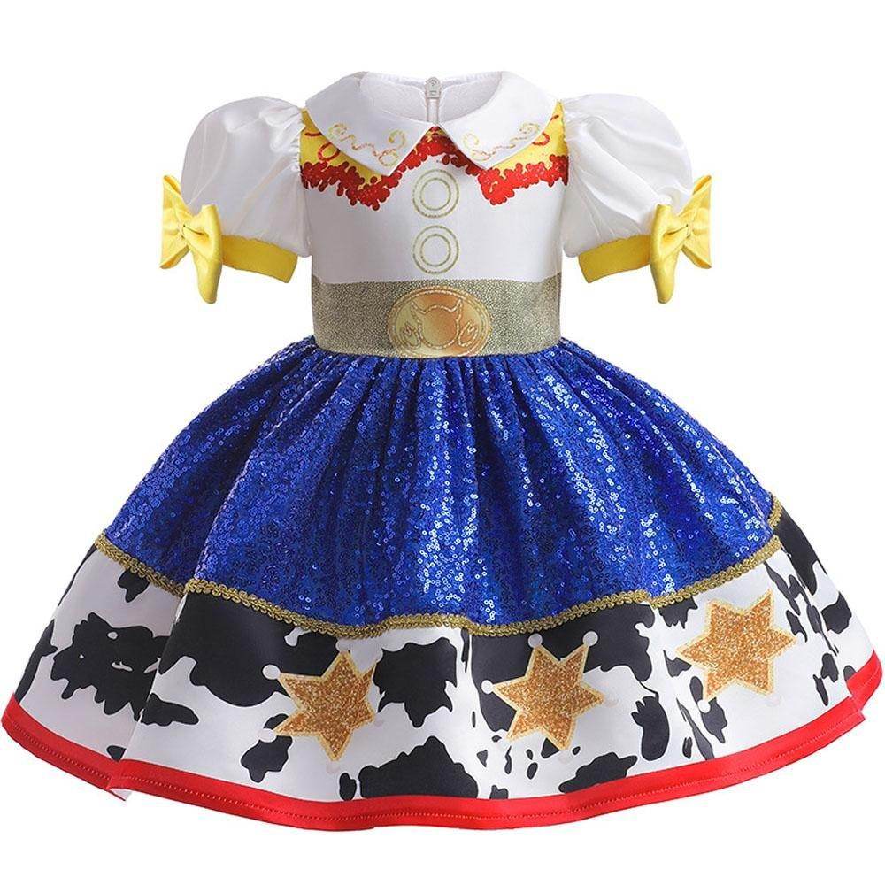 Toy Story Jessie Waisted Princess Dress Cosplay Costumes For Kids - zzcosplay