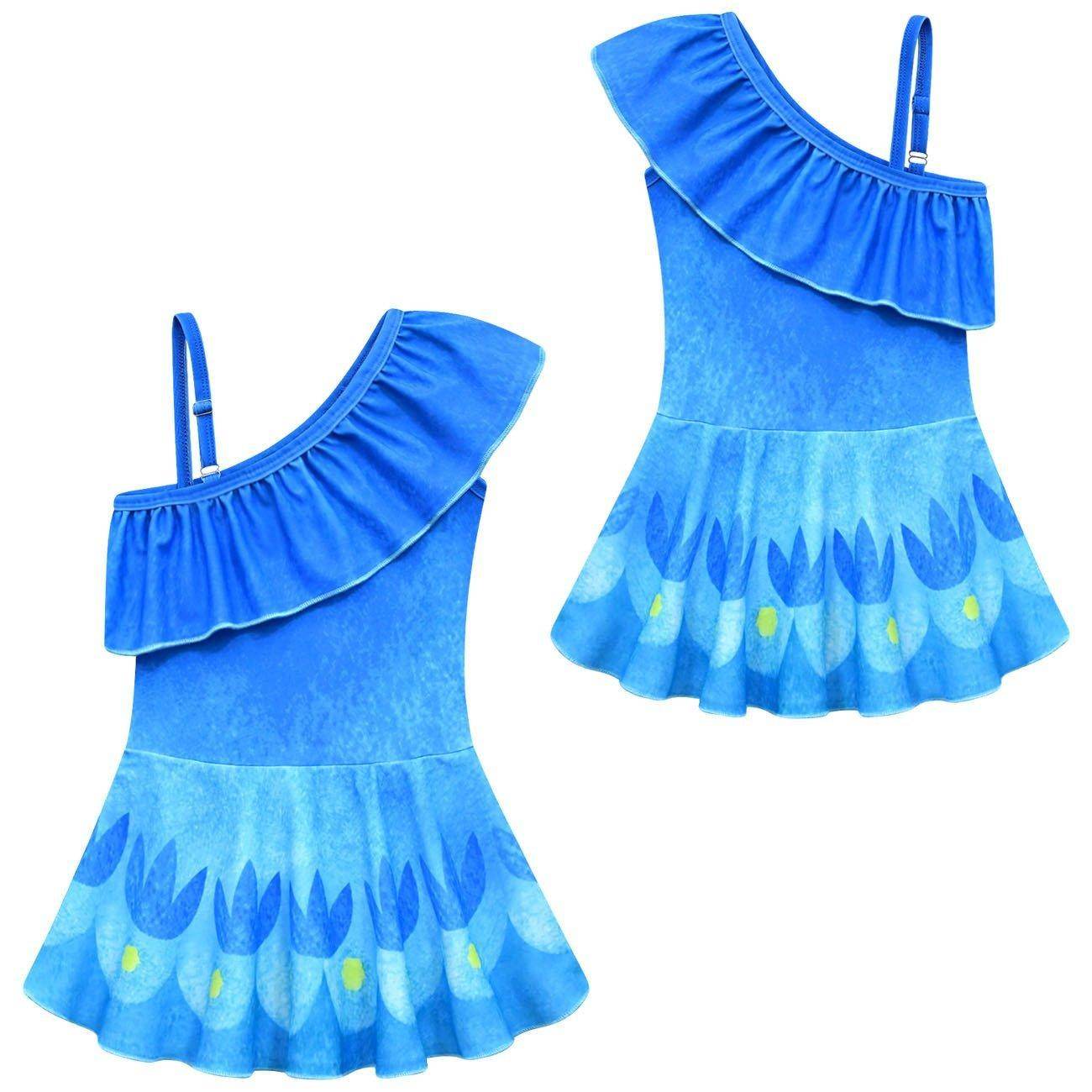 Trolls 3 Band Together Poppy Costume Princess Dress Bathing Swimsuit For kids - zzcosplay