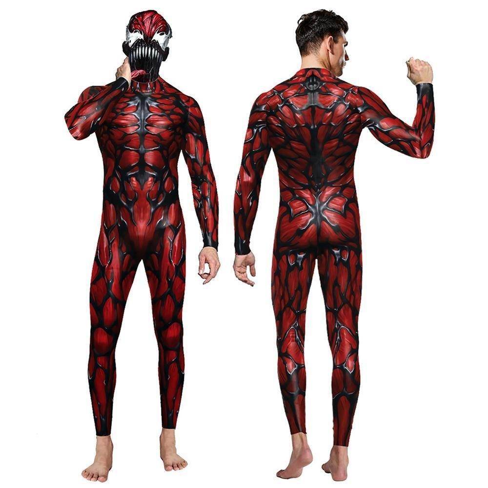 Venom Cosplay Costume Jumpsuit Halloween Party Bodysuit Outfit Zentai for Adults Men - zzcosplay