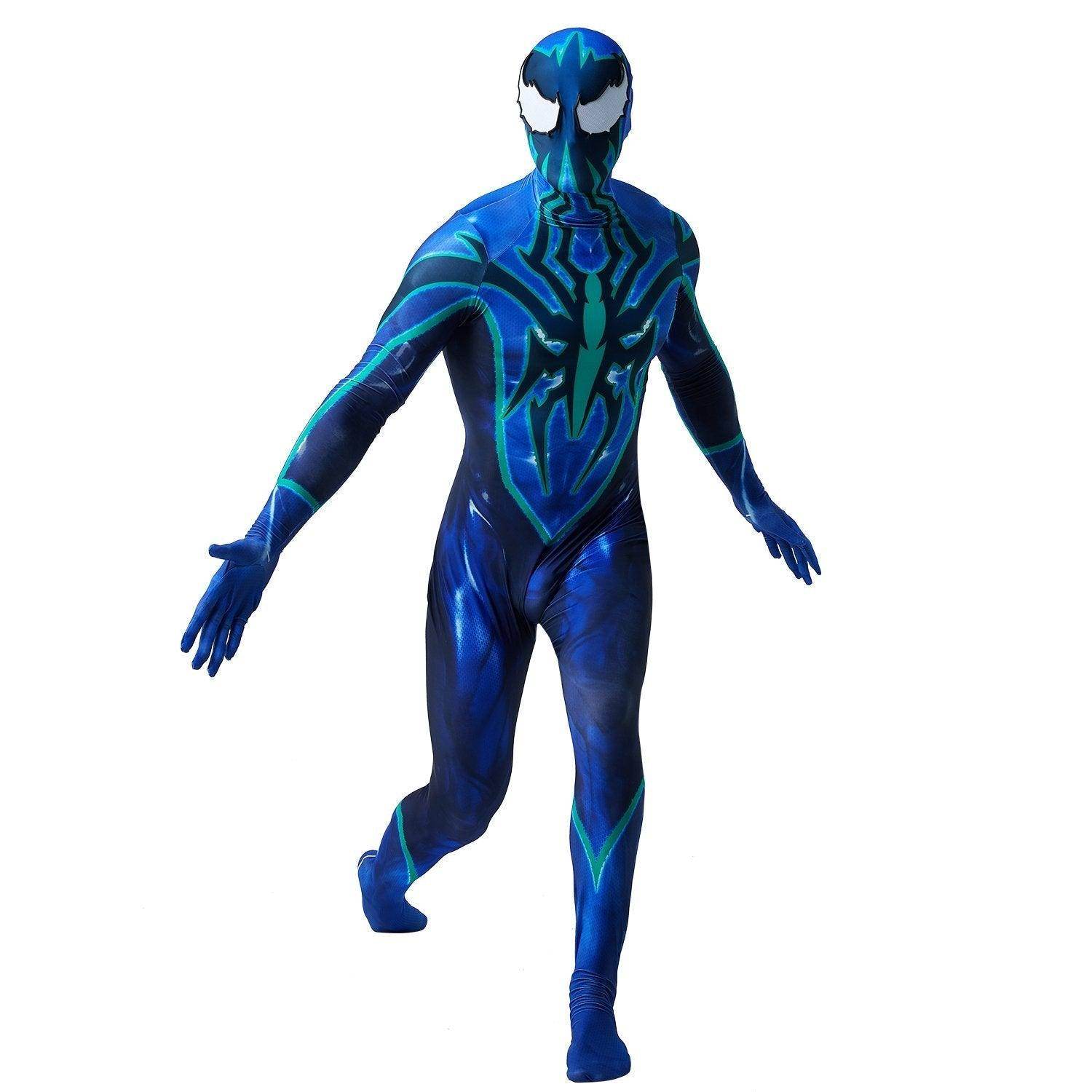 Vibrant Blue Spider-Man Peter Parker Cosplay Jumpsuit Costume New Fashion Superhero Suit - zzcosplay