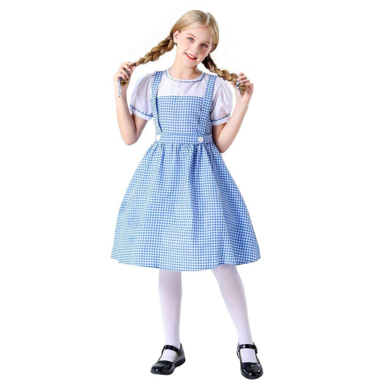 Wizard of Oz Dorothy Costume Dress Maid Alice for Girls Women - zzcosplay